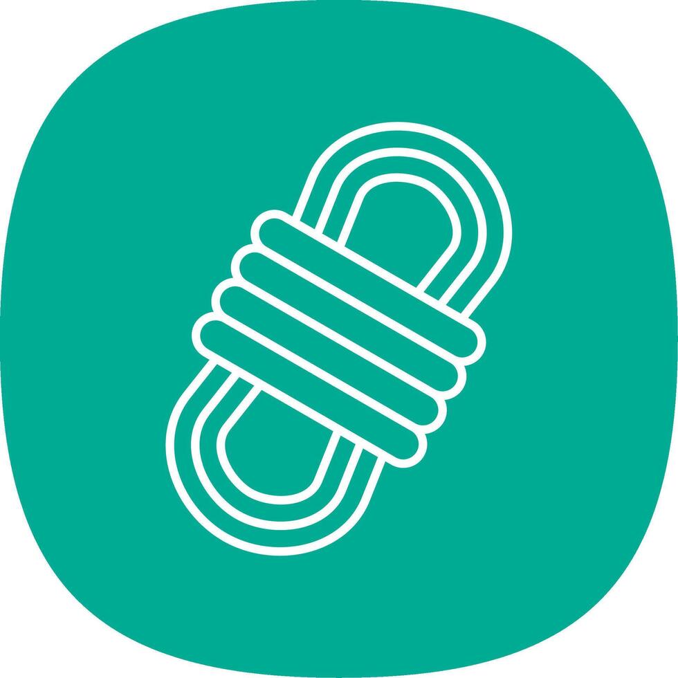 Rope Line Curve Icon vector