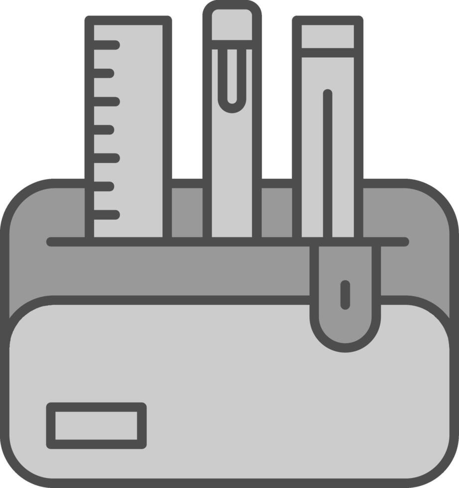 Pencil Case Fillay Icon vector