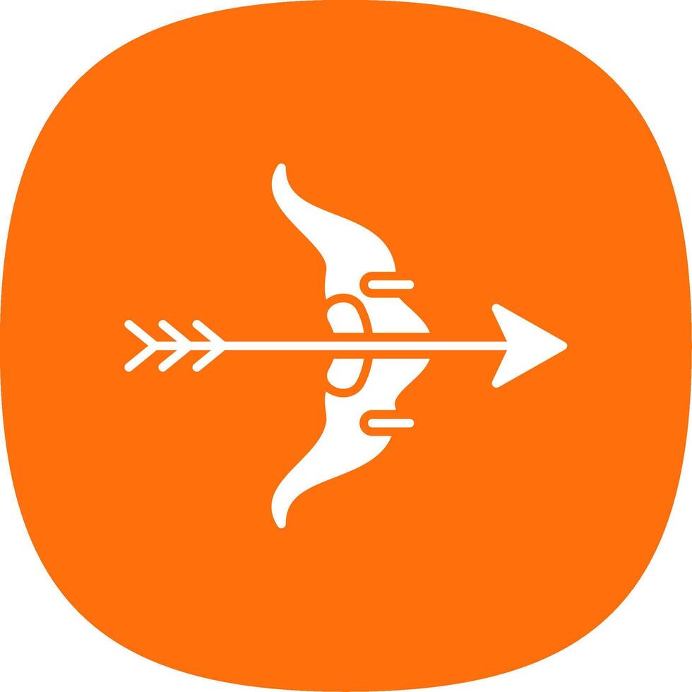 Bow And Arrow Line Two Color Icon vector