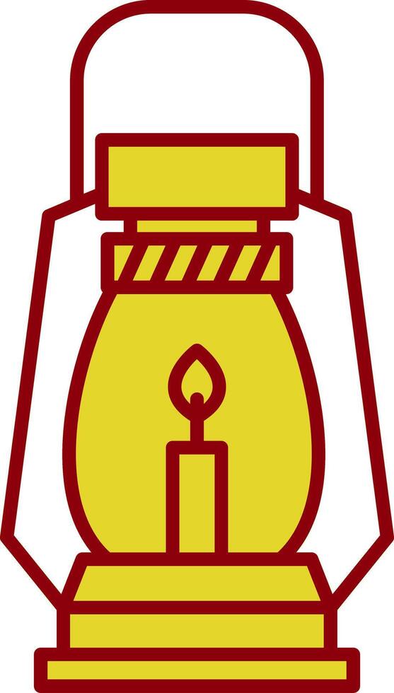 Gas Lamp Line Two Color Icon vector