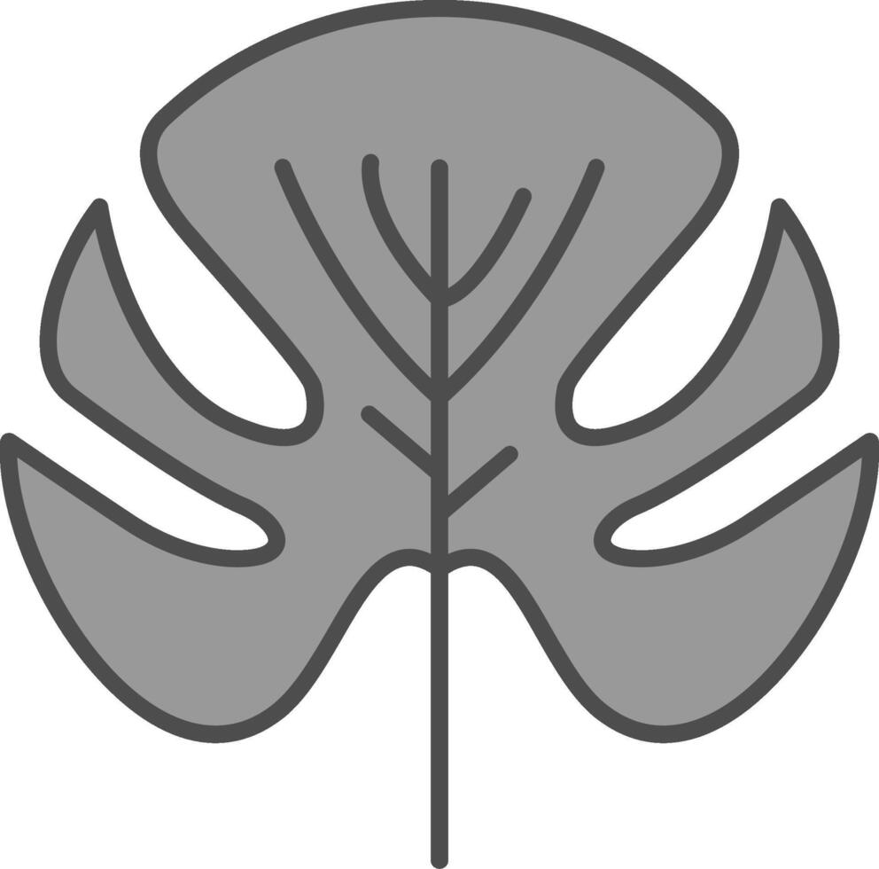 monstera relleno icono vector