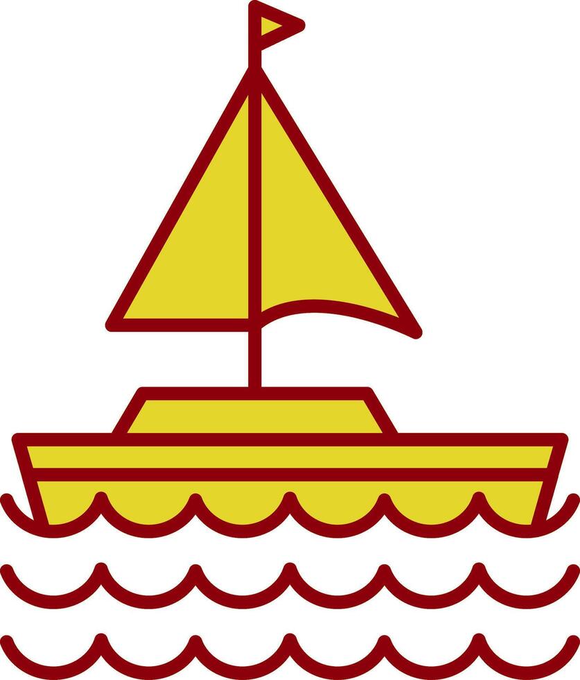 Sail Boat Fillay Icon vector