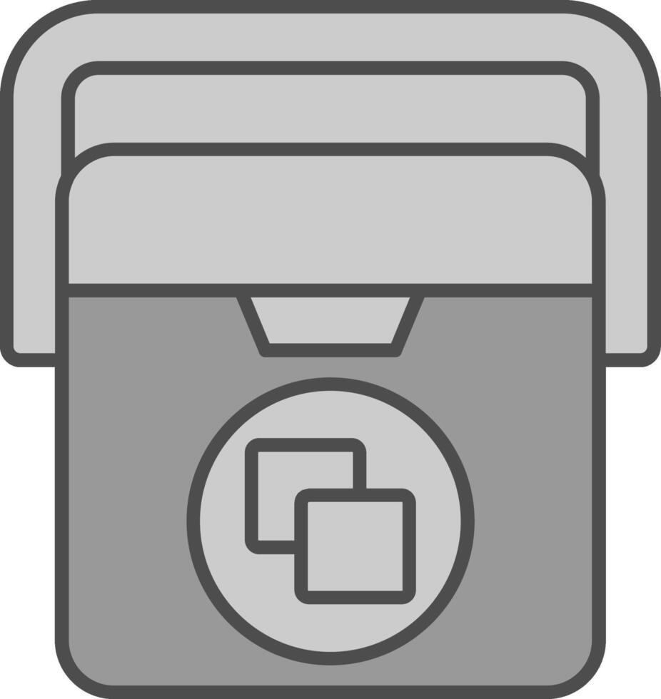 hielo caja relleno icono vector