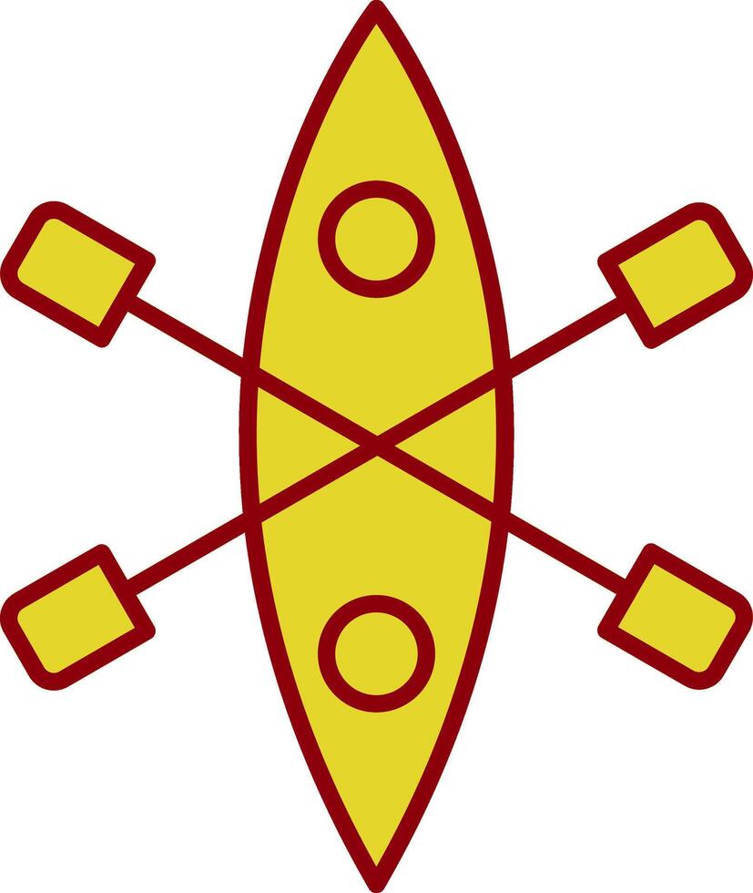 Kayak Line Two Color Icon vector