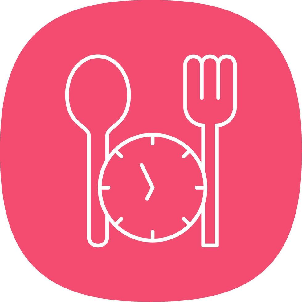 Fasting Line Curve Icon vector