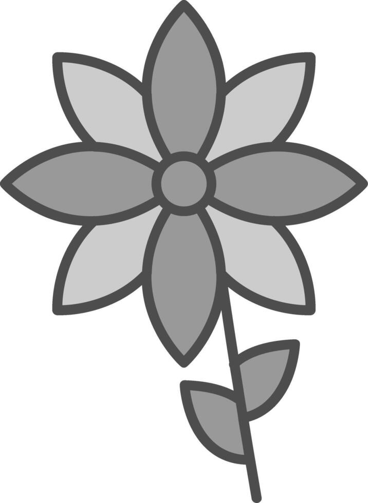 flor relleno icono vector