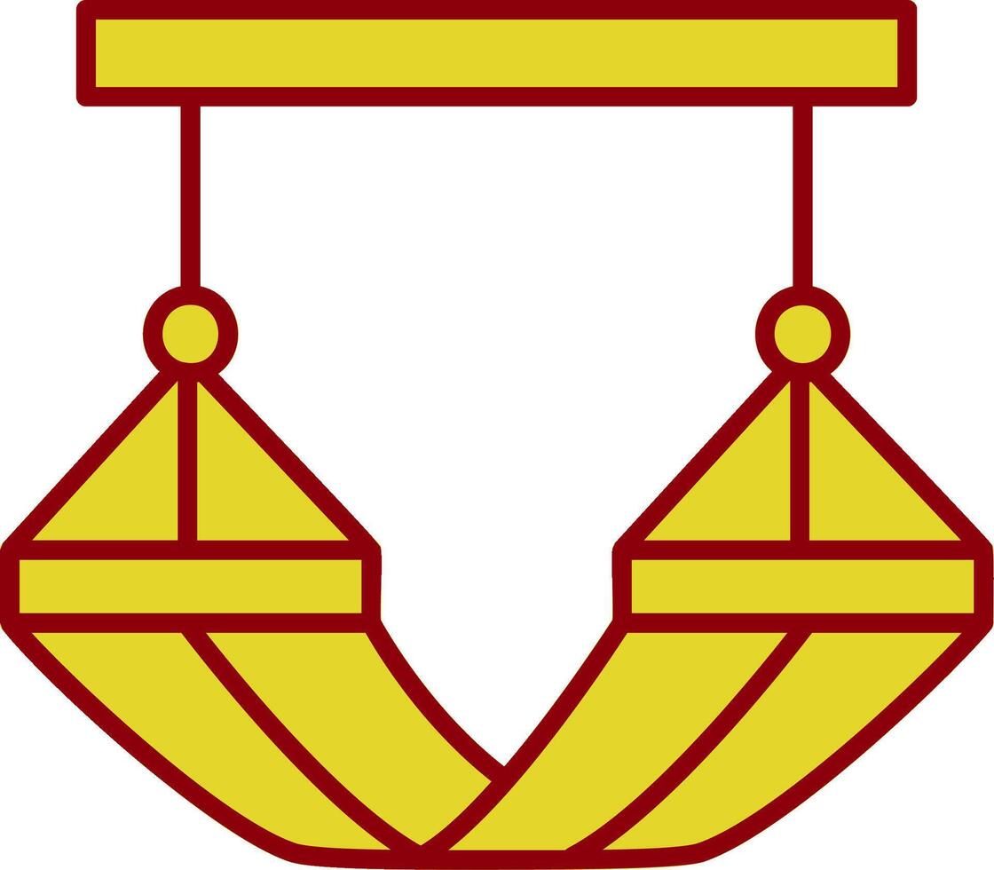 Hammock Line Two Color Icon vector