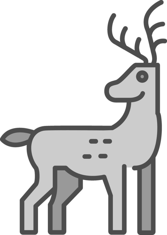 Reindeer Fillay Icon vector