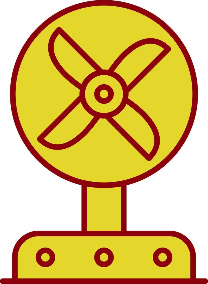 Fan Line Two Color Icon vector