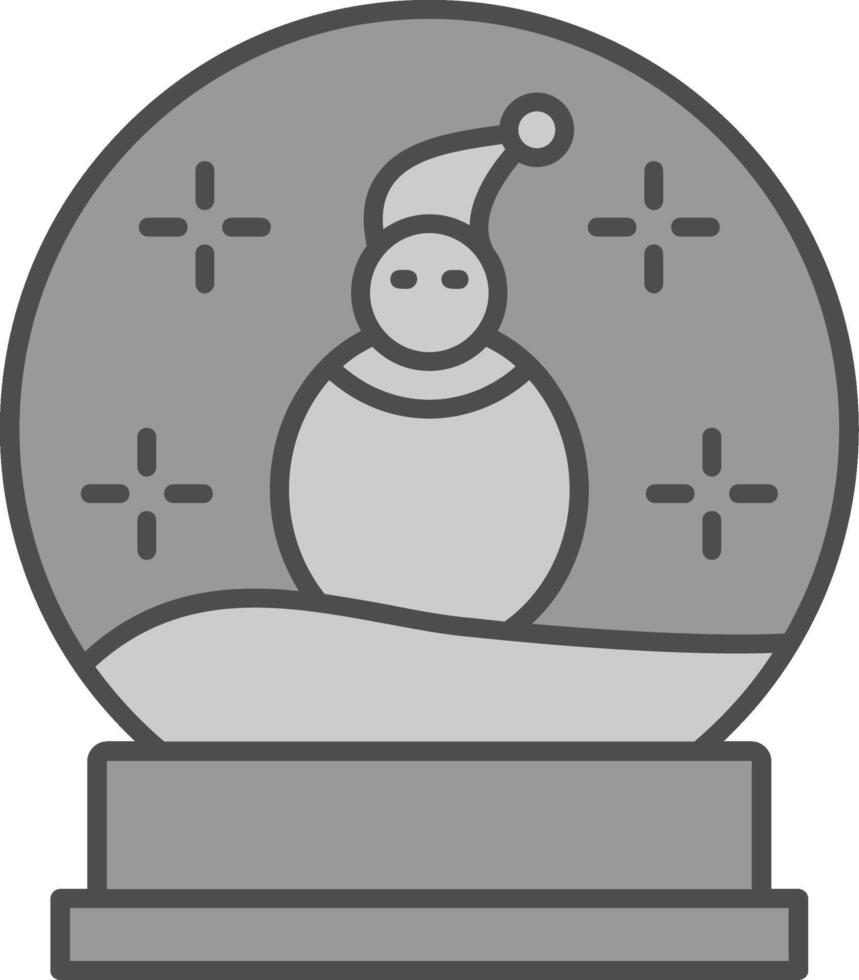 Snow Globe Fillay Icon vector