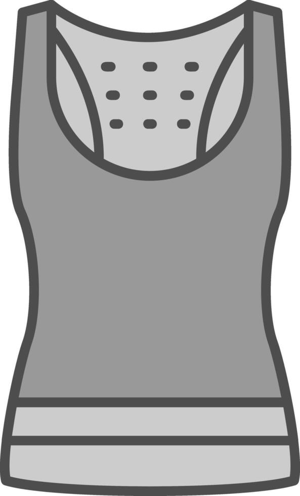 Tank Top Fillay Icon vector