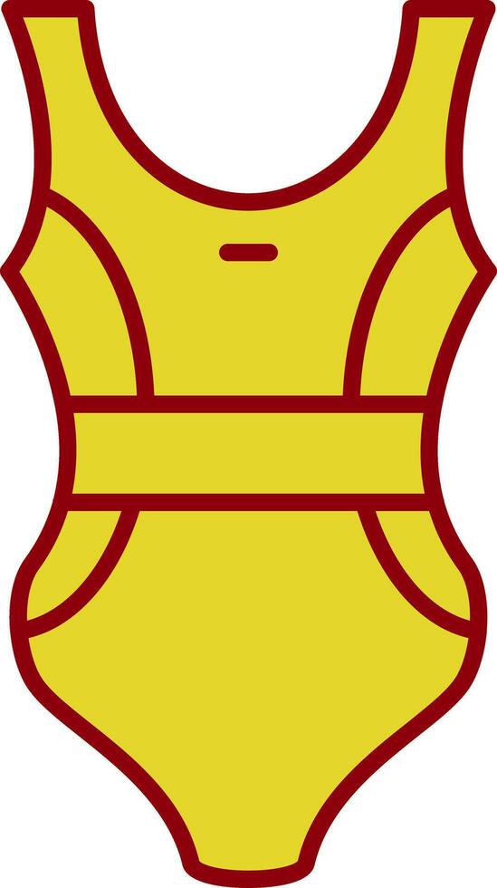 Swimsuit Line Two Color Icon vector