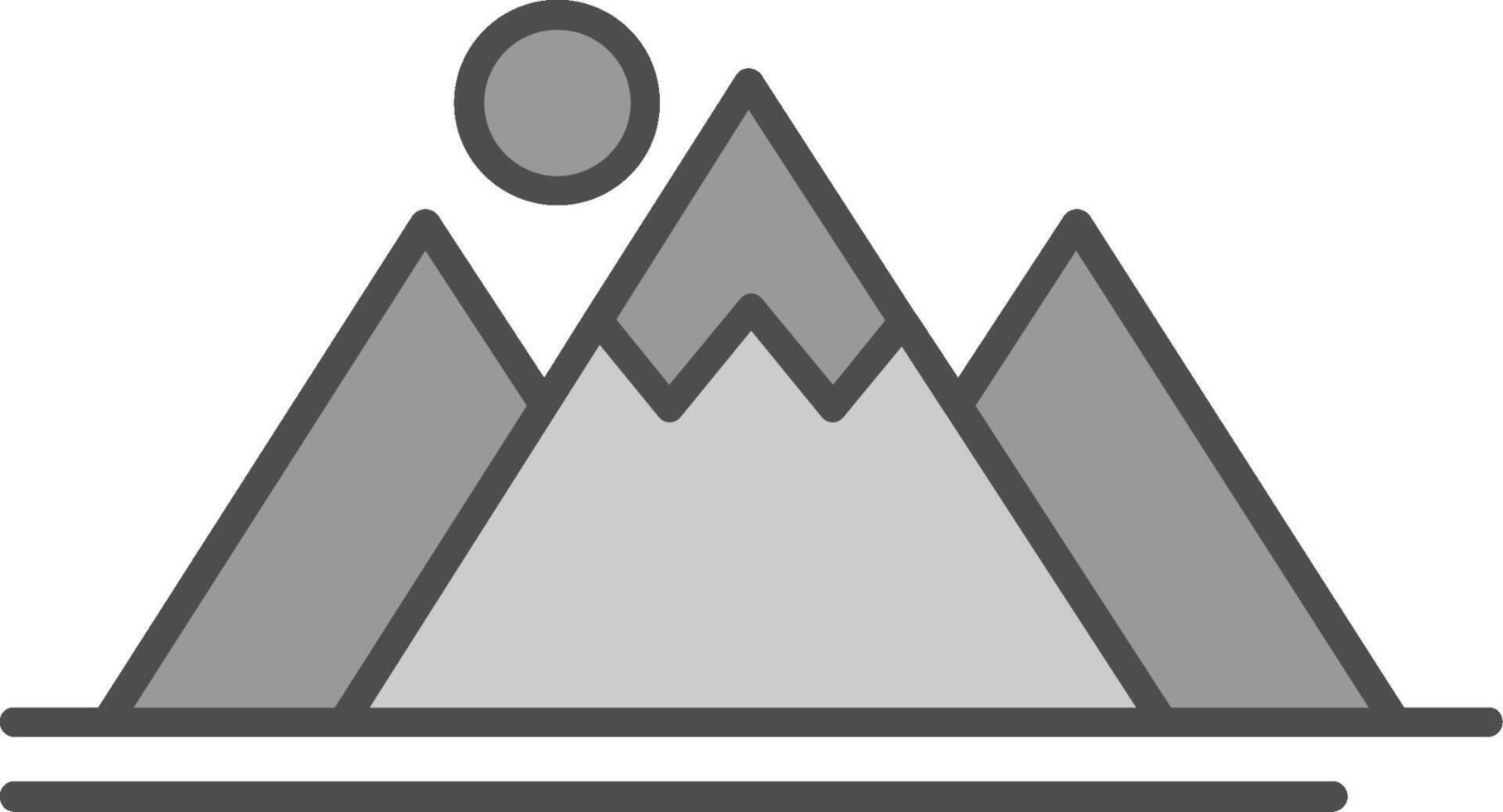 montaña relleno icono vector
