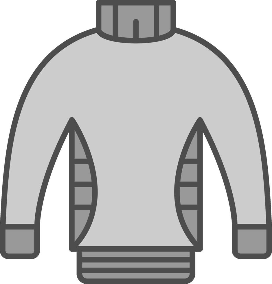 suéter relleno icono vector