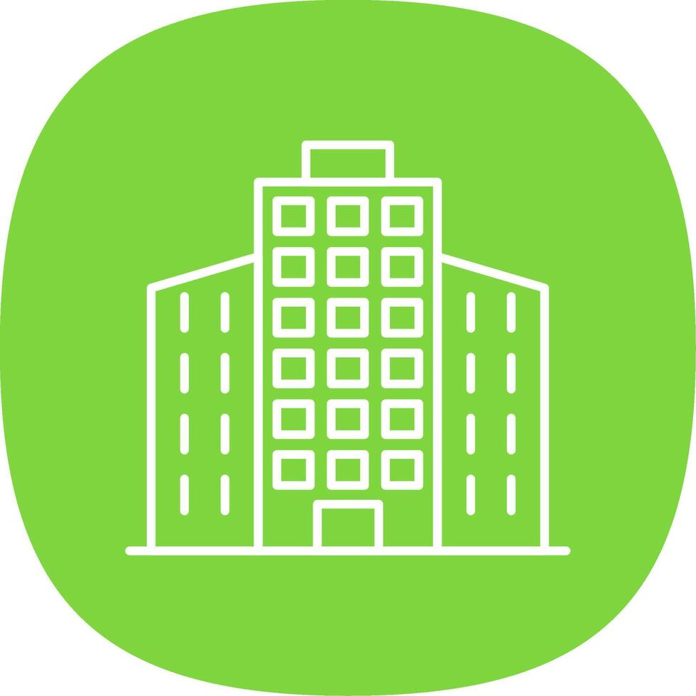 Building Line Curve Icon vector