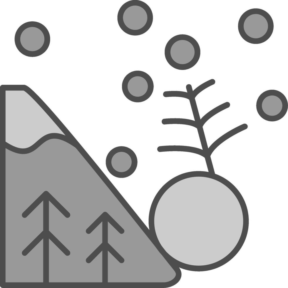 avalancha relleno icono vector