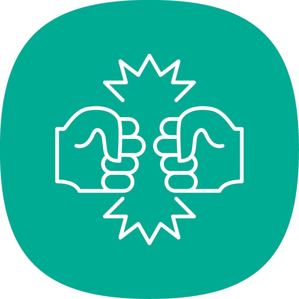 Fighting Line Curve Icon vector