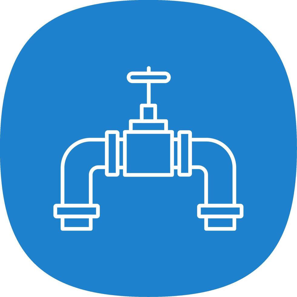 Pipes Line Curve Icon vector