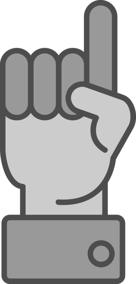 Raised Finger Fillay Icon vector