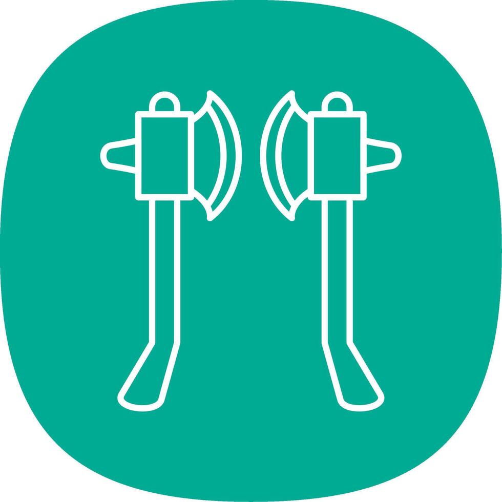 Axes Line Curve Icon vector