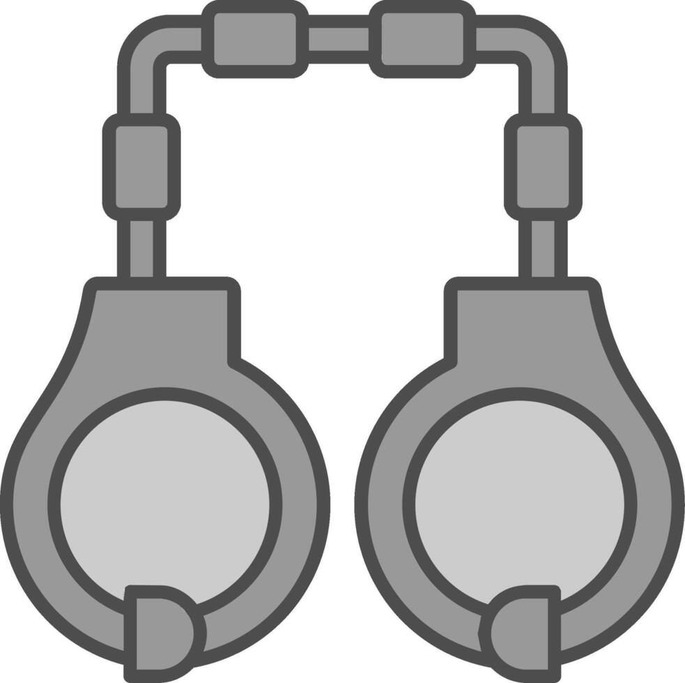 Handcuffs Fillay Icon vector
