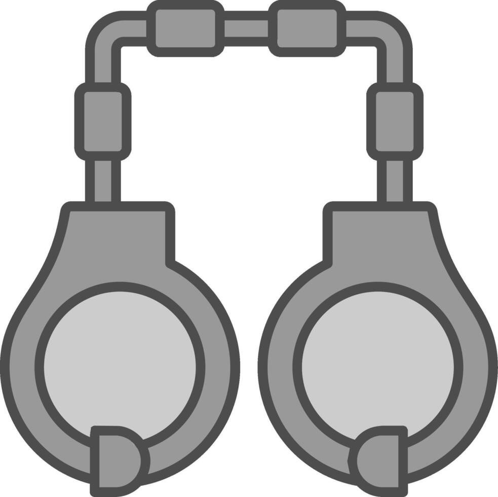 Handcuffs Fillay Icon vector