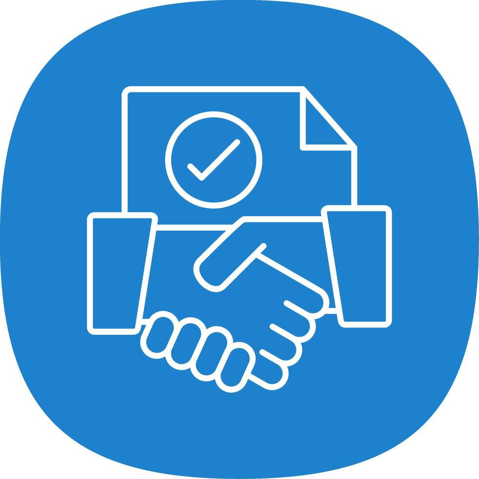 Agreement Line Curve Icon vector