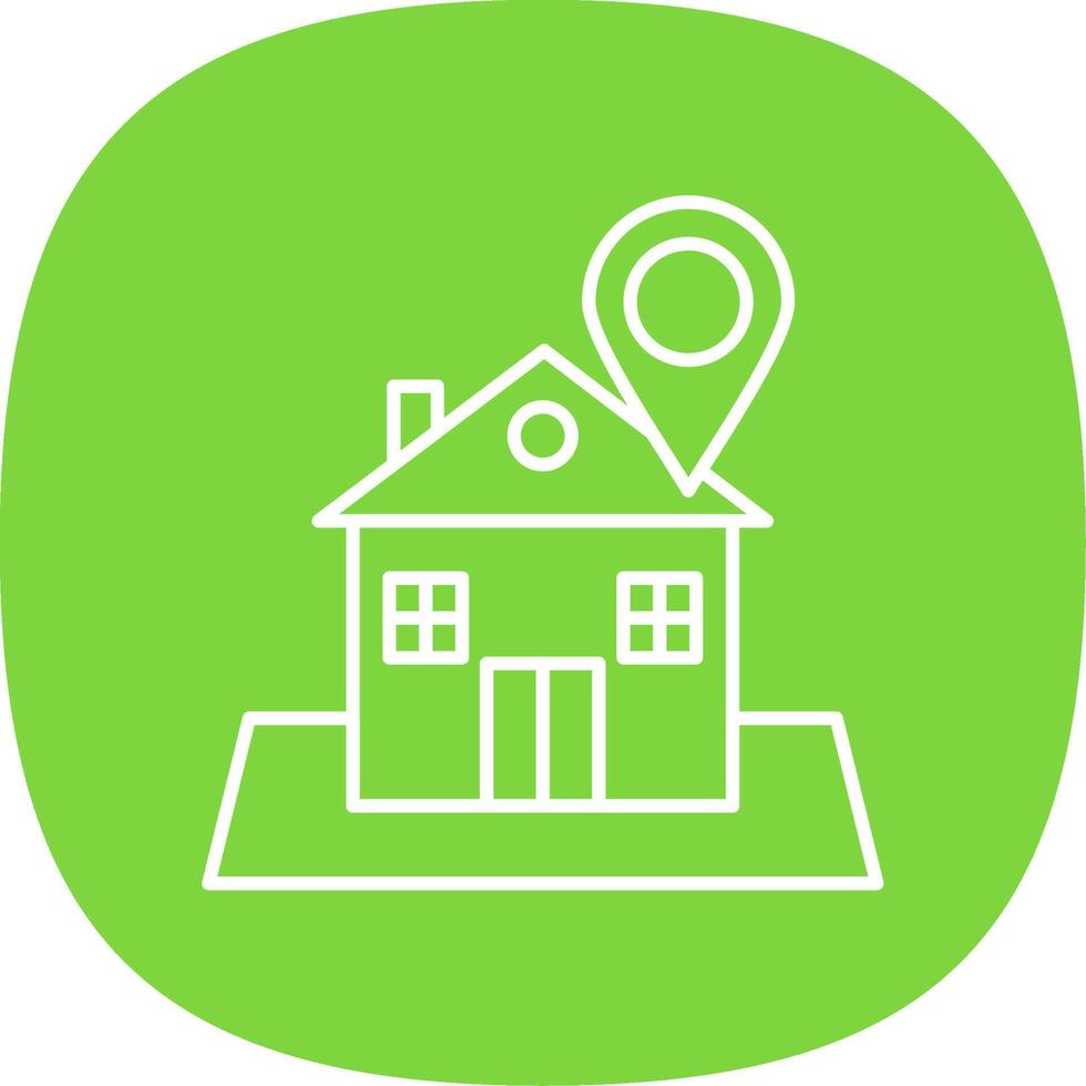 Location Line Curve Icon vector