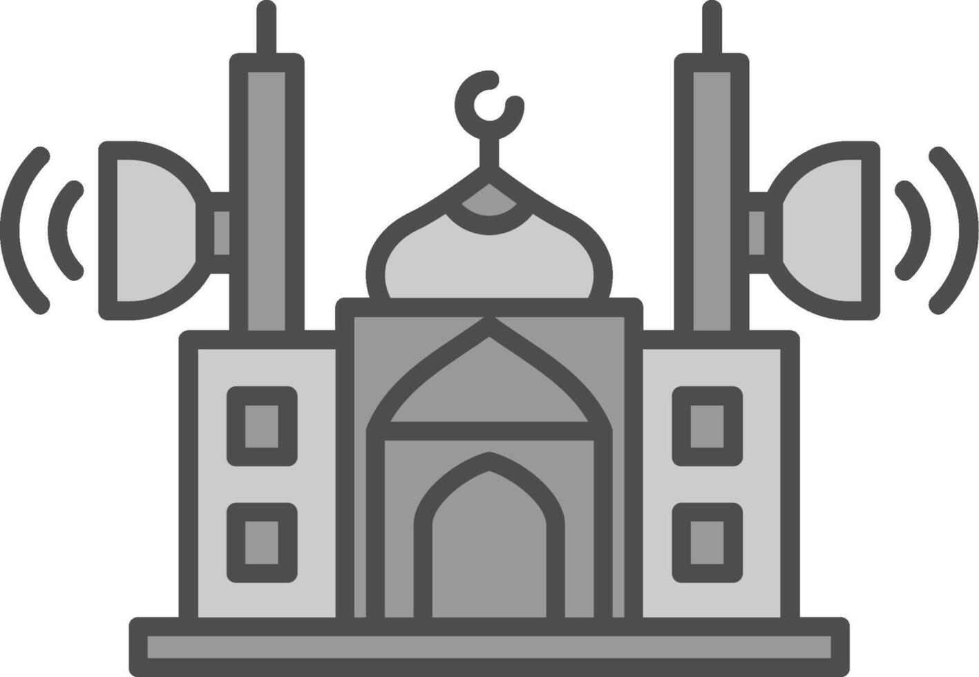 mezquita altavoz relleno icono vector