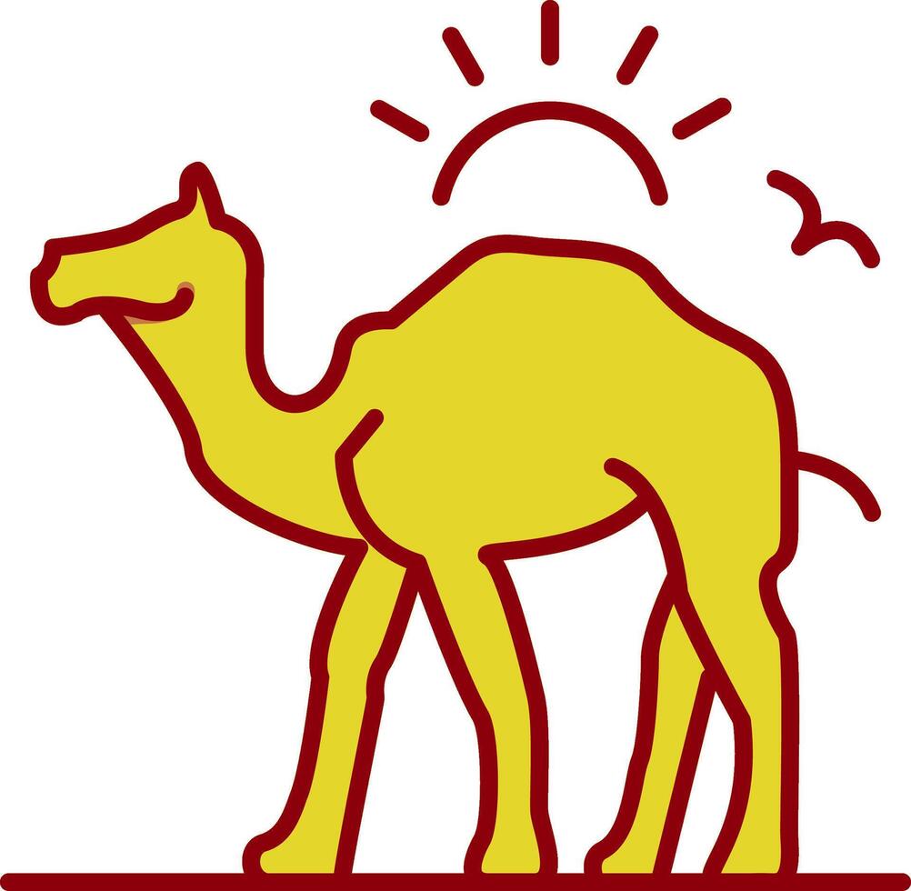 Camel Line Two Color Icon vector