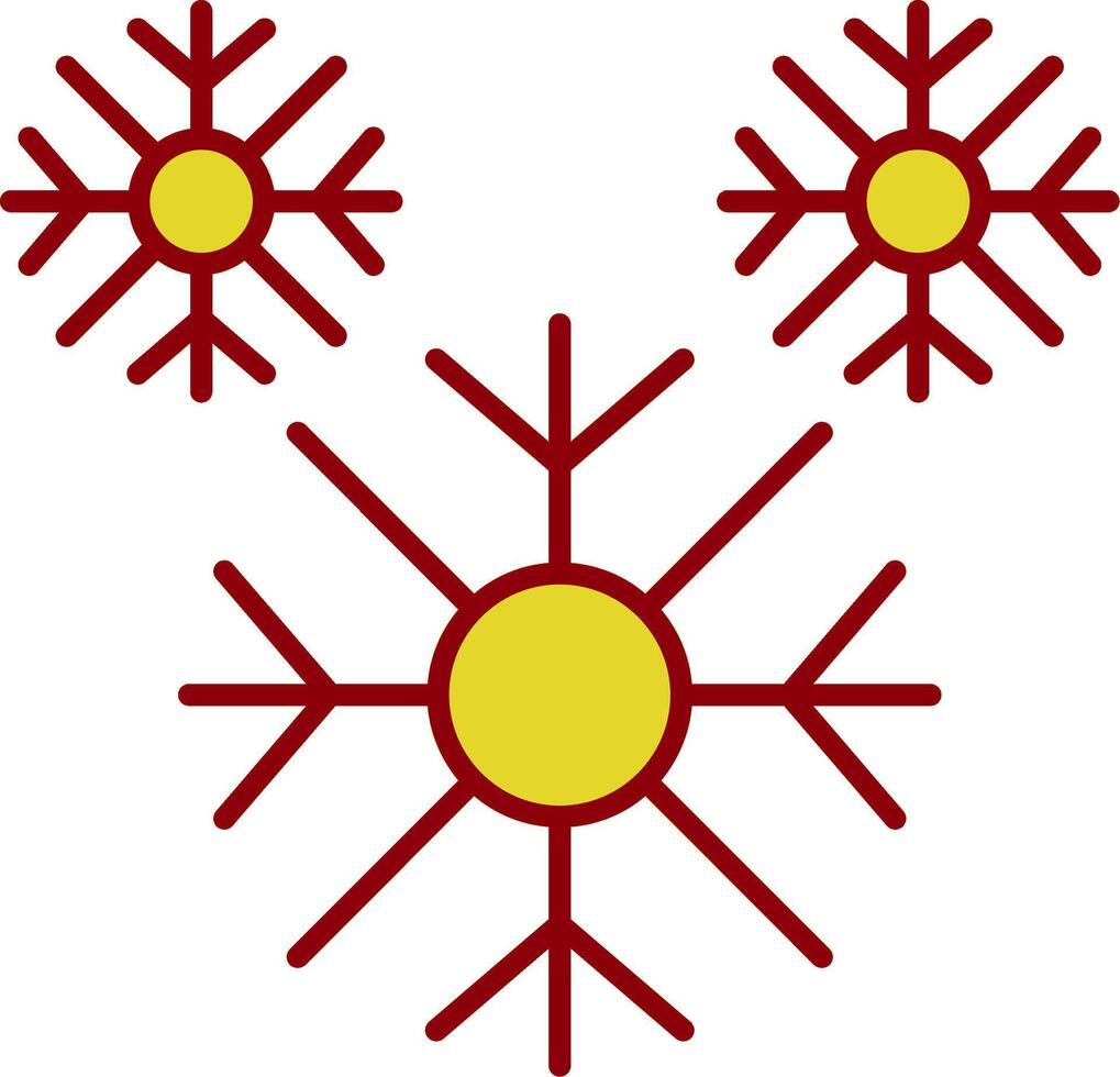 Snowflake Line Two Color Icon vector