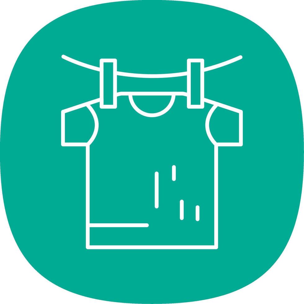 Drying Line Curve Icon vector
