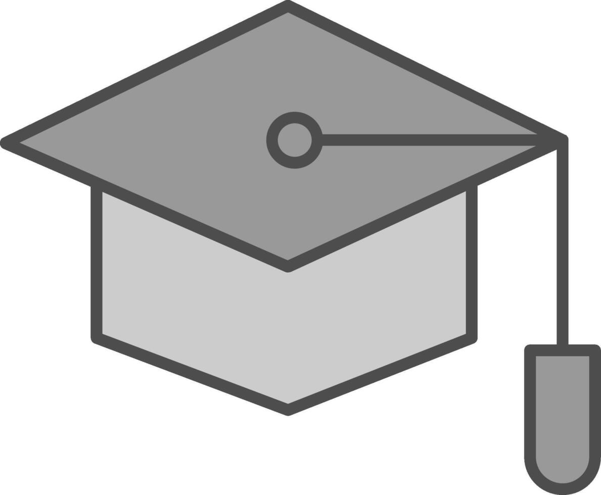 Graduate Hat Fillay Icon vector