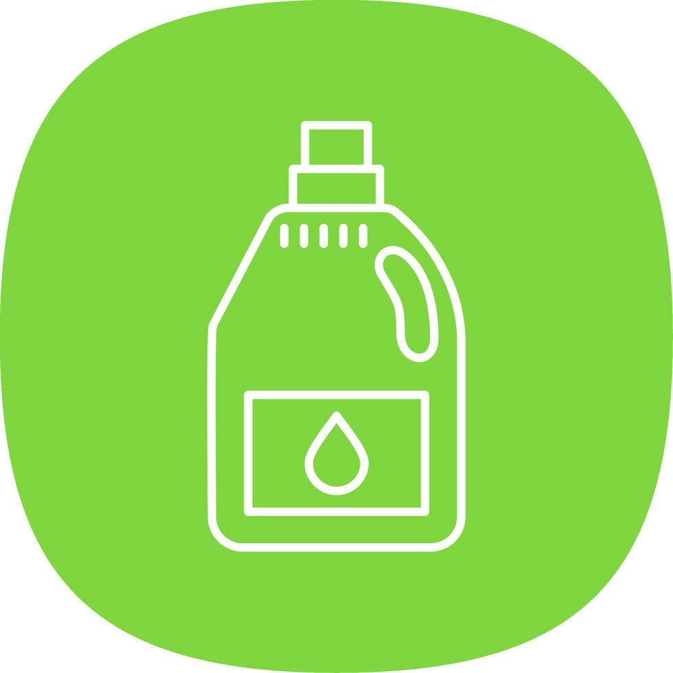 detergente línea curva icono vector