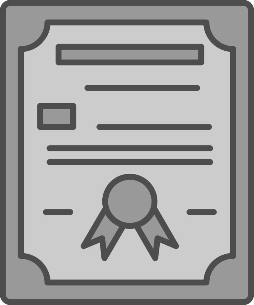 Certificate Fillay Icon vector