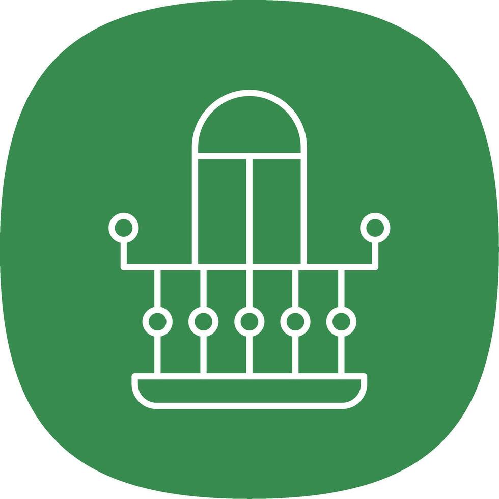 Balcony Line Curve Icon vector