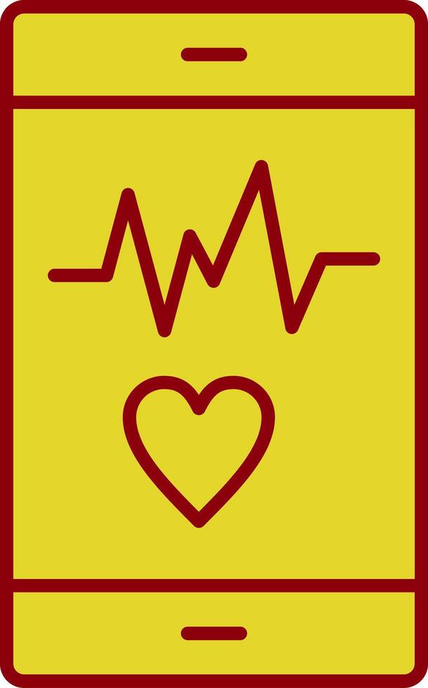 Cellular Phone Line Two Color Icon vector