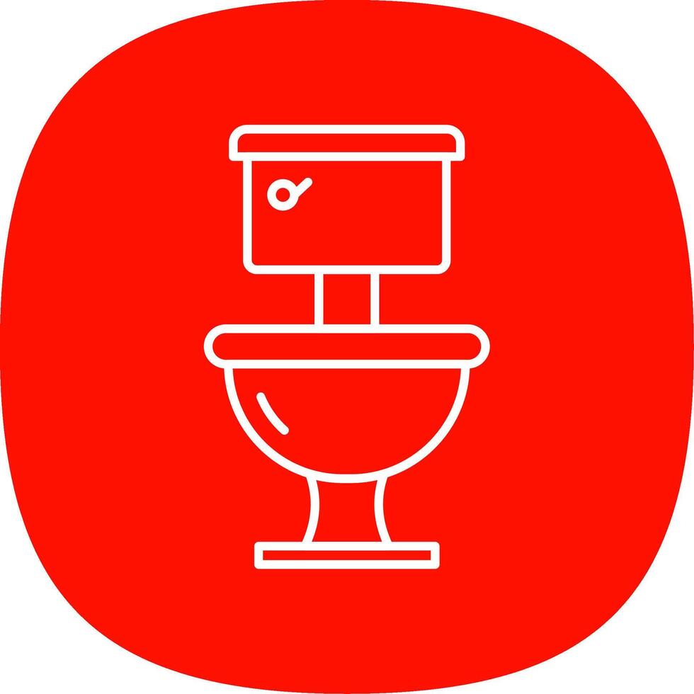 Toilet Line Curve Icon vector