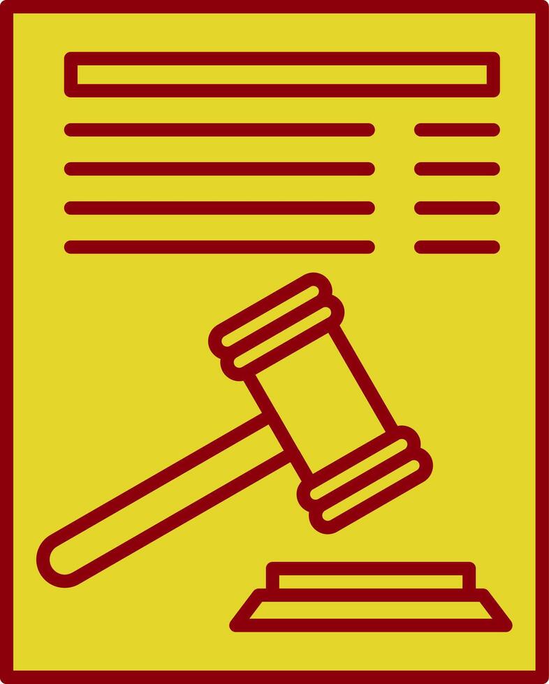 Legal Document Line Two Color Icon vector