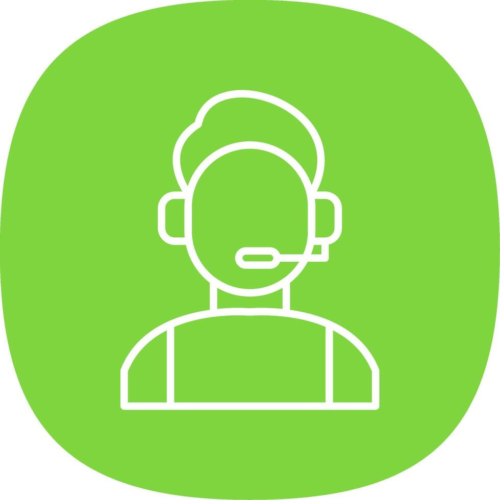 Commentator Line Curve Icon vector