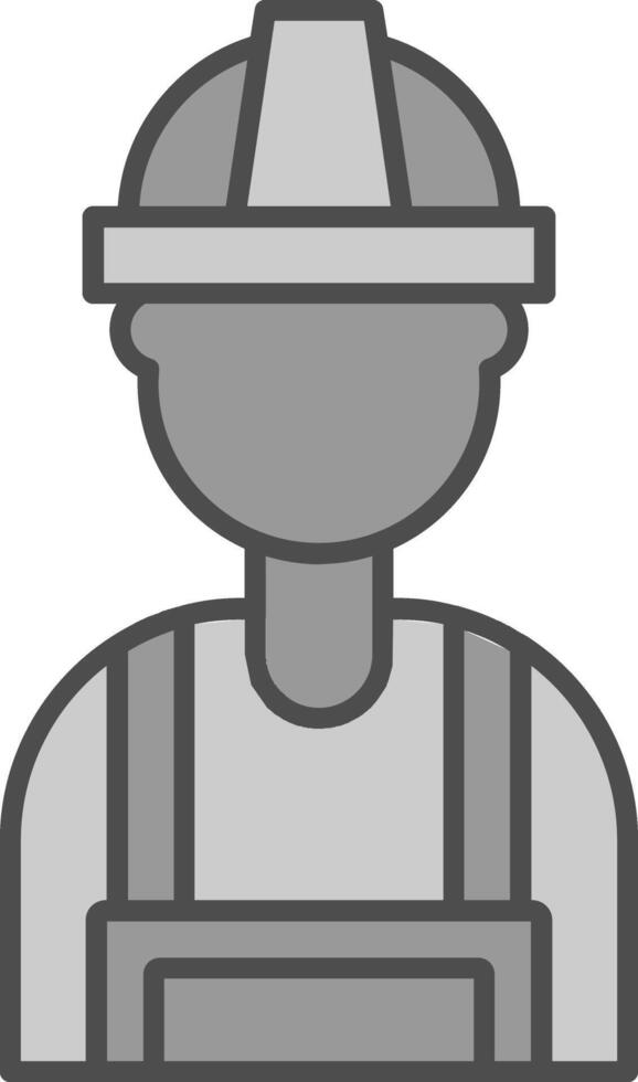 Builder Line Two Color Icon vector