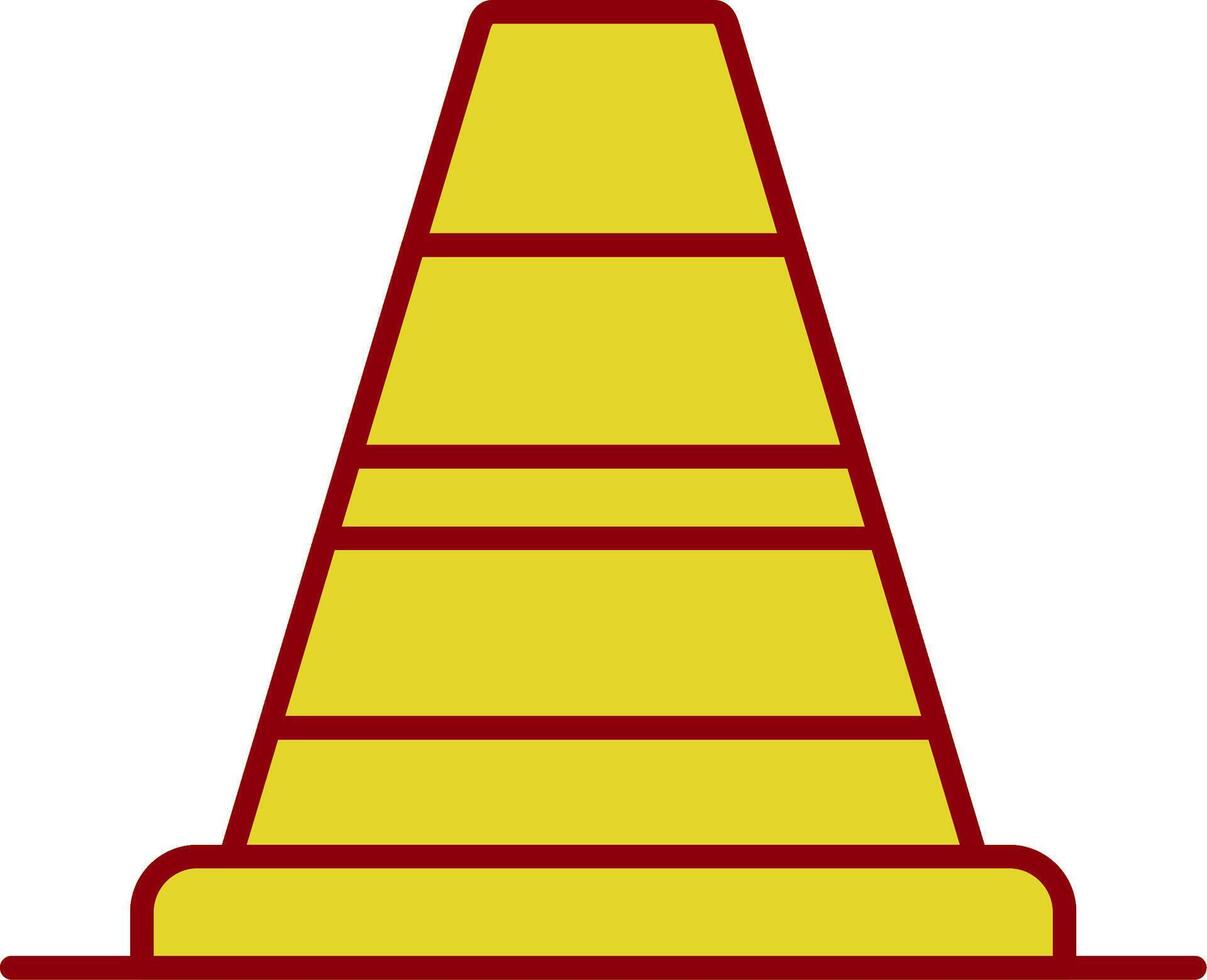 Cones Signal Line Two Color Icon vector