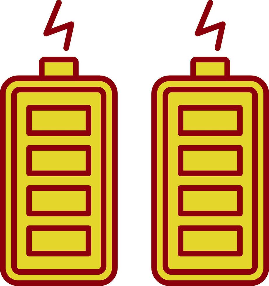 Batteries Line Two Color Icon vector