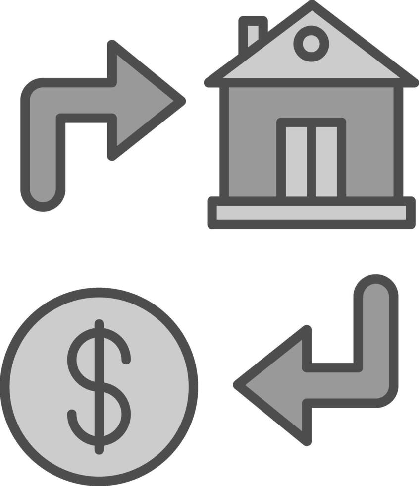 Property Exchange Fillay Icon vector