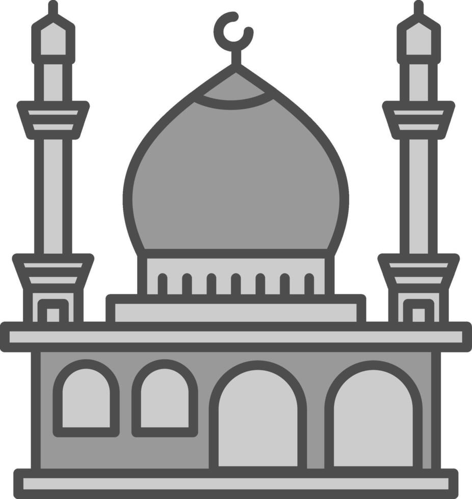 mezquita relleno icono vector