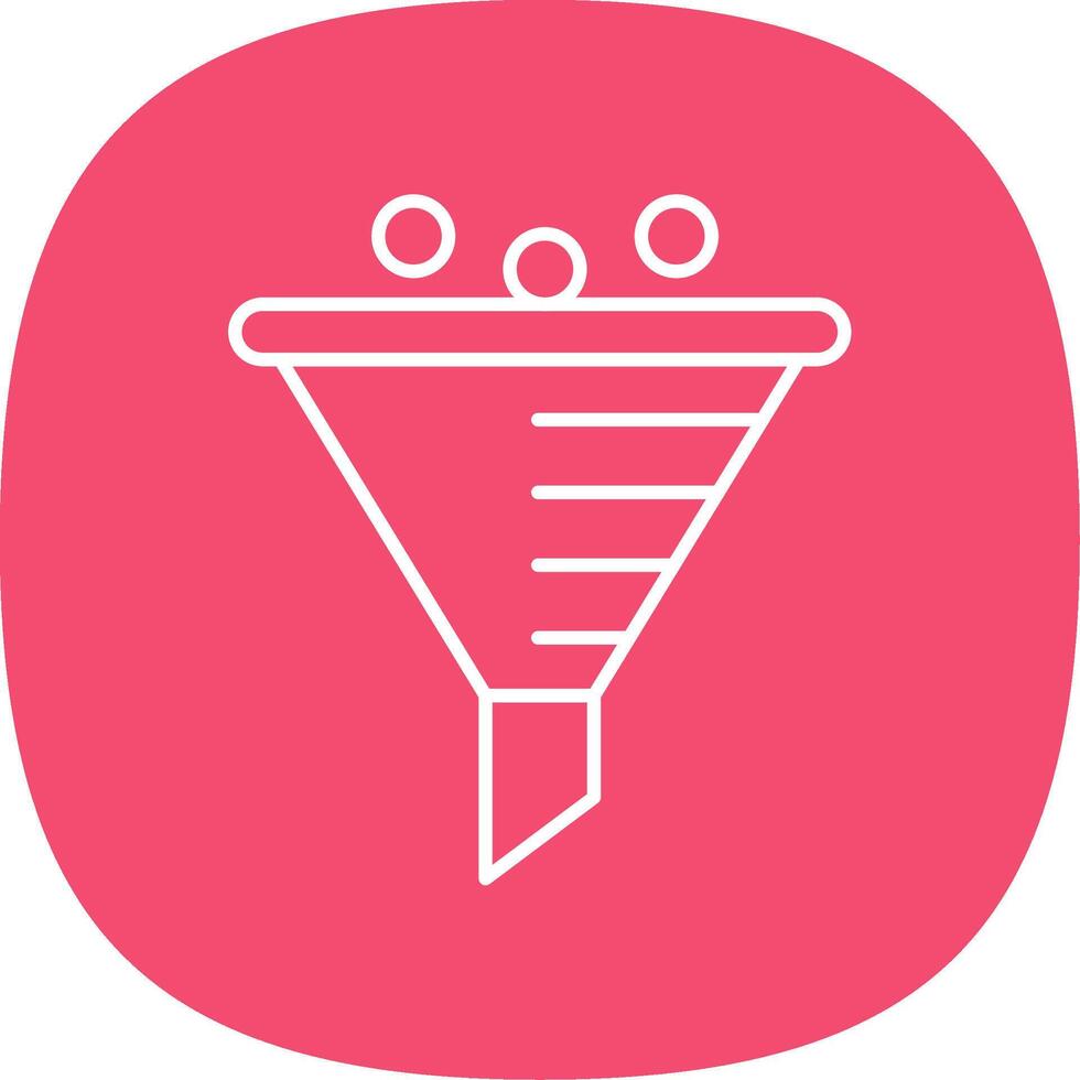 Funnel Line Curve Icon vector