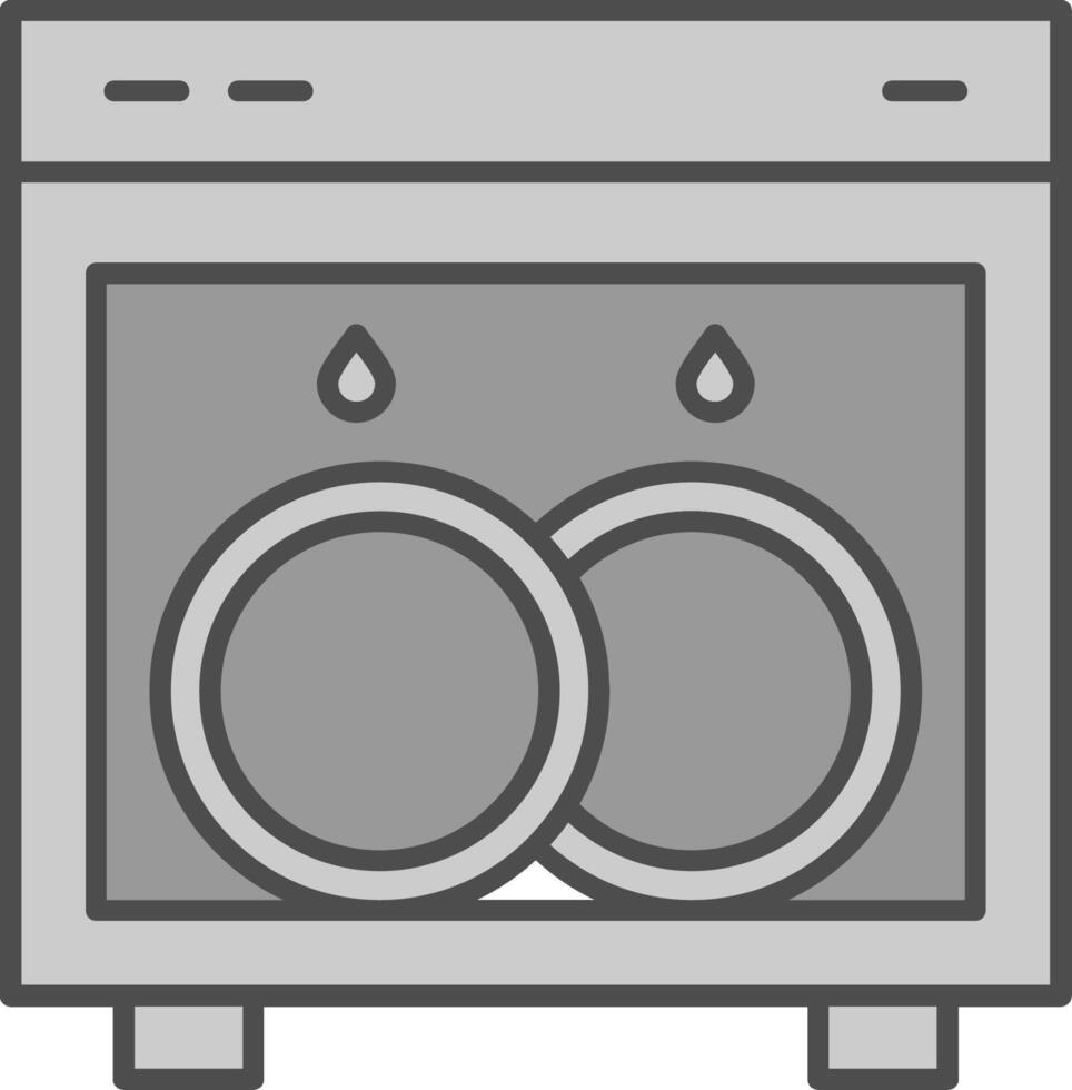 Dish Washing Fillay Icon vector