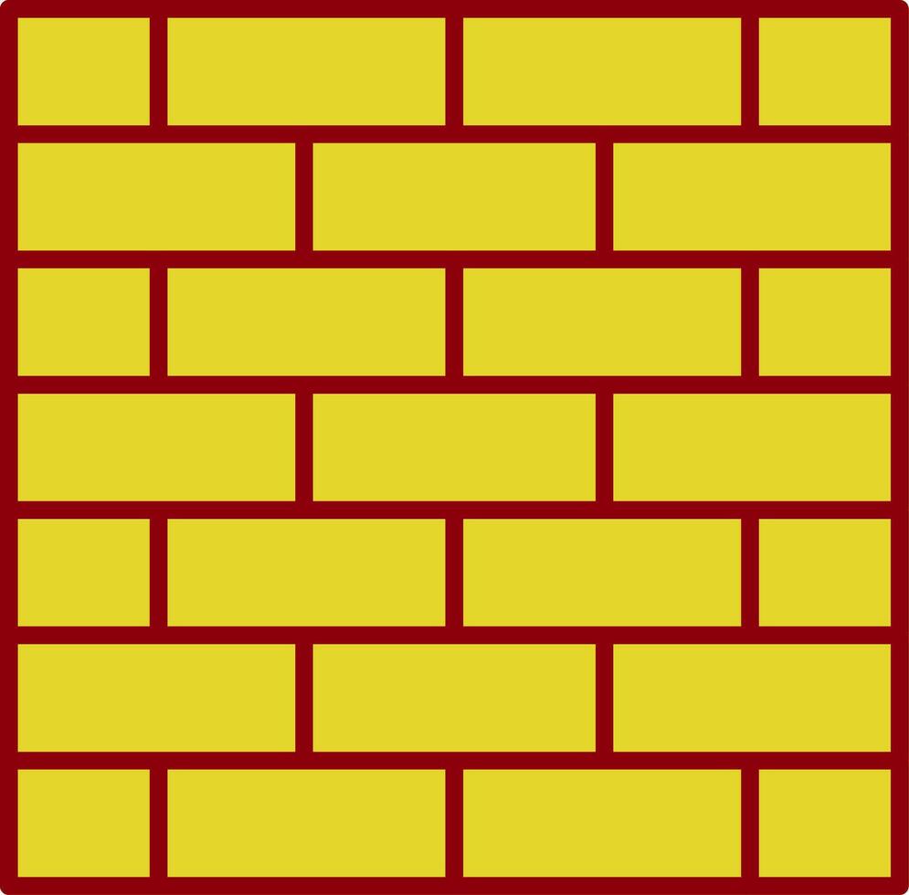 icono de dos colores de la línea brickwall vector