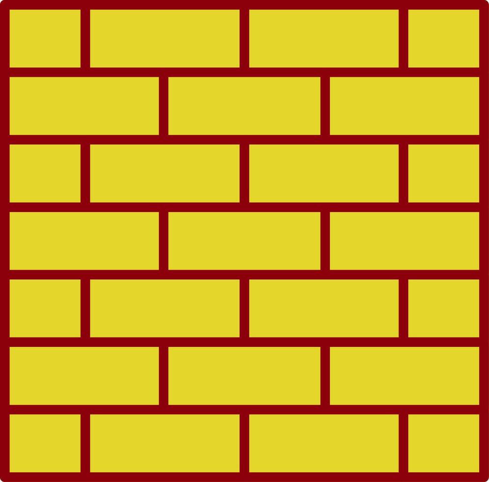 Brickwall Line Two Color Icon vector