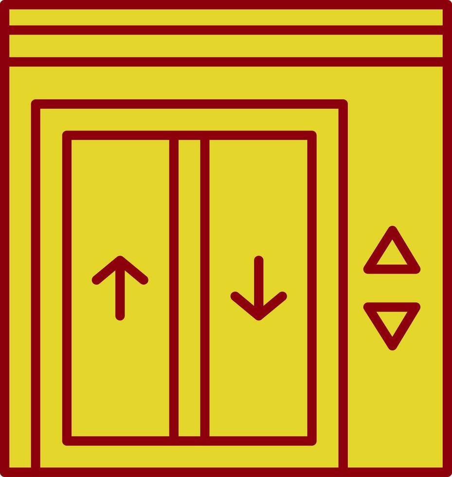 Elevator Line Two Color Icon vector